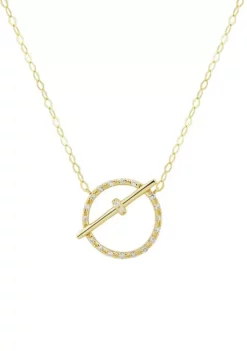 New 😍 5/8 ct. t.w. Diamond Circle Necklace in 10K Yellow Gold by Belk & Co. 😀