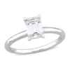 Promo 💯 1 ct. t.w. Created Moissanite Emerald-Cut Solitaire Ring in Sterling Silver by Belk & Co. 💯