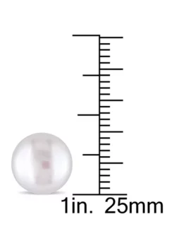 Best Sale ❤️ 9-10MM Cultured Freshwater Pearl Stud Earrings in 10k Yellow Gold by Belk & Co. 🎉 -DealsBelk & Co. Store Belk 5346