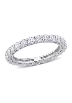 Promo ๐ 1.5 ct. t.w. Created Moissanite Eternity Ring in 10k White Gold by Belk & Co. ๐งจ