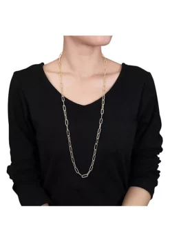 Best reviews of 🌟 6MM Polished Paperclip Chain Necklace in 18k Yellow Gold Plated Sterling Silver, 32" by Belk & Co. 🎁 -DealsBelk & Co. Store Belk 5388