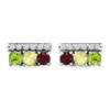 Cheapest ⭐ 3/4 ct. t.w. Multi Gemstone Bar Earrings, Sterling Silver by Belk & Co. 🛒