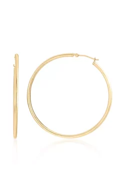 Flash Sale 🛒 Hoop Earrings in 14K Yellow Gold by Belk & Co. 😉