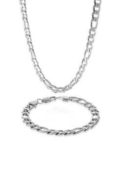 Cheapest 🥰 Men's Stainless Steel Necklace and Bracelet Set by Belk & Co. 🛒 -DealsBelk & Co. Store Belk 541
