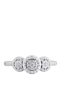 Best deal 👍 My Forever 1/4 ct. t.w. Diamond Bridal Ring in Sterling Silver by Belk & Co. 🔔