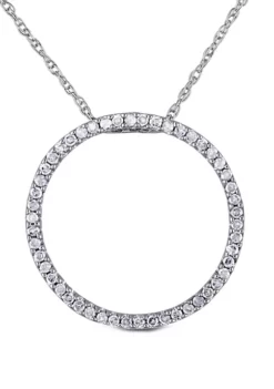 New 😍 1/4 ct. t.w. Diamond Circle Pendant with Chain in 10k White Gold by Belk & Co. ⌛ 5 New 😍 1/4 ct. t.w. Diamond Circle Pendant with Chain in 10k White Gold by Belk & Co. ⌛ -DealsBelk & Co. Store Belk 5433