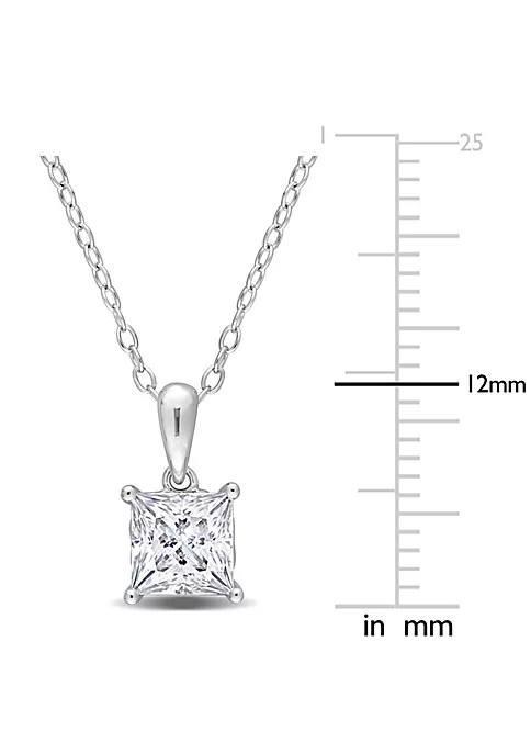 New 🔔 Lab Created 1.25 ct. t.g.w. Created Moissanite Solitaire Pendant with Chain in Sterling Silver by Belk & Co. ❤️ 3 New 🔔 Lab Created 1.25 ct. t.g.w. Created Moissanite Solitaire Pendant with Chain in Sterling Silver by Belk & Co. ❤️ - Image 3