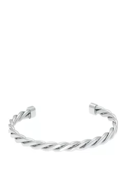 New 🥰 Stainless Steel Twisted Cuff Bangle by Belk & Co. 🛒