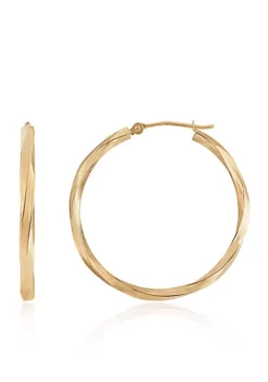 Best deal ๐ Hoop Earrings in 14K Yellow Gold by Belk & Co. ๐