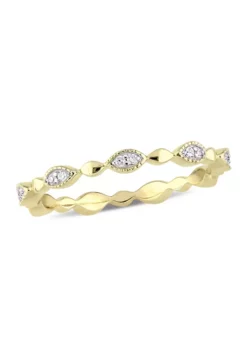 Coupon ✨ 1/10 ct. t.w. Diamond Eternity Ring in 10K Yellow Gold by Belk & Co. ✔️