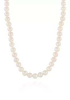 Best deal 🌟 Freshwater Pearl Necklace in 14k Yellow Gold by Belk & Co. 😀