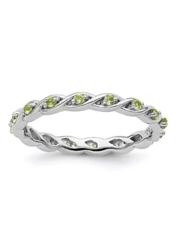 Discount 🛒 1/3 ct. t.w. Peridot Stackable Expressions Ring in Sterling Silver by Belk & Co. ⌛ -DealsBelk & Co. Store Belk 5518