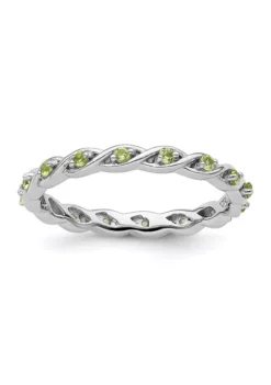 Discount 🛒 1/3 ct. t.w. Peridot Stackable Expressions Ring in Sterling Silver by Belk & Co. ⌛ -DealsBelk & Co. Store Belk 5520