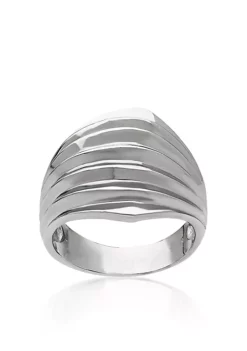 Best Sale ✔️ Sterling Silver Dome Ribbed Ring by Belk & Co. 😉