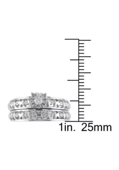 New ✔️ Diamond Accent Bridal Set in Sterling Silver by Belk & Co. 🛒 -DealsBelk & Co. Store Belk 5551