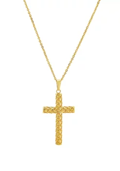 Flash Sale ๐ Cross Weave Design Pendant Necklace in 14k Yellow Gold by Belk & Co. ๐