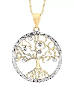 Flash Sale ๐ Two-Tone 10K Family Tree Pendant Necklace by Belk & Co. ๐ฏ