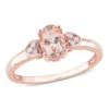Budget 🛒 Morganite and Diamond Accent Ring in Rose Plated Sterling Silver by Belk & Co. 🔥