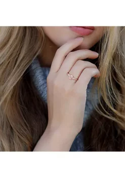 Budget 🛒 Morganite and Diamond Accent Ring in Rose Plated Sterling Silver by Belk & Co. 🔥 -DealsBelk & Co. Store Belk 5582