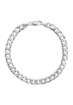 Brand new 🔔 6.9 Millimeter Curb Chain Bracelet in Sterling Silver by Belk & Co. ❤️