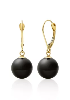 Wholesale 👍 10k Yellow Gold Oynx Earrings by Belk & Co. 🧨