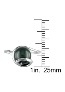 Brand new ✔️ 9-9.5 MM Tahitian Cultured Pearl Swirl Ring in Sterling Silver by Belk & Co. ✨ -DealsBelk & Co. Store Belk 5631