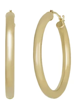 Flash Sale ✔️ Hoop Earrings in 14K Rose Gold by Belk & Co. 🔔