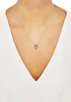 Brand new ✔️ 8 Lab Created Opal and 8 Lab Created White Sapphire Pendant Necklace in Sterling Silver by Belk & Co. ✔️ -DealsBelk & Co. Store Belk 5651