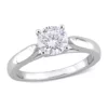 Deals 🧨 1 ct. t.w. Created Moissanite Solitaire Engagement Ring in Sterling Silver by Belk & Co. 🧨