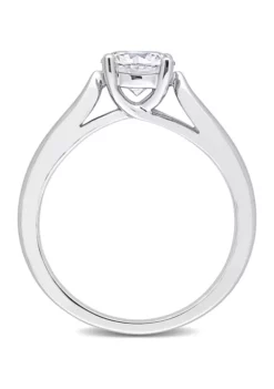 Deals 🧨 1 ct. t.w. Created Moissanite Solitaire Engagement Ring in Sterling Silver by Belk & Co. 🧨 -DealsBelk & Co. Store Belk 5680