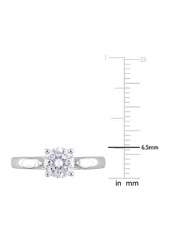 Deals 🧨 1 ct. t.w. Created Moissanite Solitaire Engagement Ring in Sterling Silver by Belk & Co. 🧨 -DealsBelk & Co. Store Belk 5681