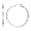Best deal ✨ 4 mm x 50 mm Square Tube Round Hoop Earrings in Sterling Silver by Belk & Co. ✔️