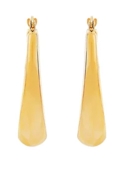 Cheapest 🎉 Oval Hoop Earrings in 10K Yellow Gold by Belk & Co. 🎁 -DealsBelk & Co. Store Belk 5698