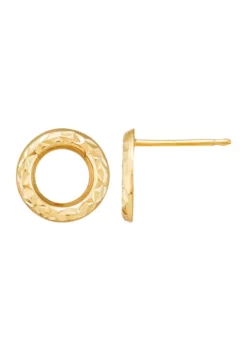 Best deal 🔥 Open Stud Earrings in 10K Yellow Gold by Belk & Co. 🥰 -DealsBelk & Co. Store Belk 5703