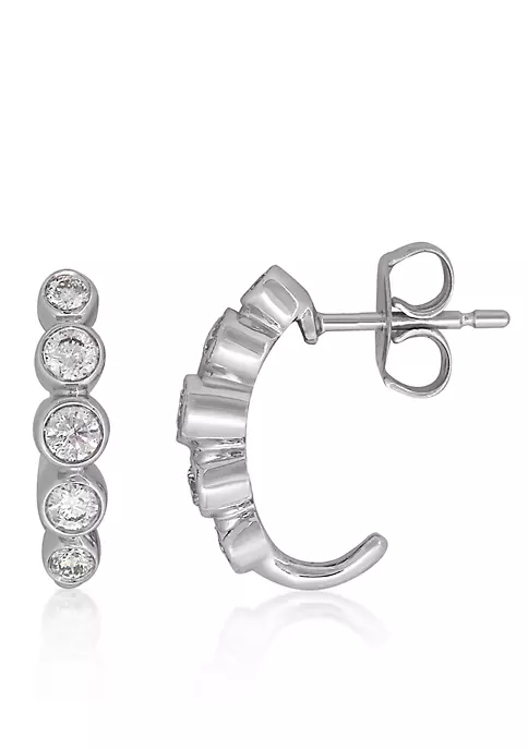 Best Pirce 🔔 10k White Gold Hoop Earrings by Belk & Co. 😍 1 Best Pirce 🔔 10k White Gold Hoop Earrings by Belk & Co. 😍