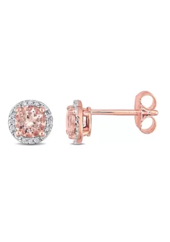 Discount 🥰 Morganite and Diamond Accent Halo Stud Earrings in Rose Plated Sterling Silver by Belk & Co. ❤️ 9 Discount 🥰 Morganite and Diamond Accent Halo Stud Earrings in Rose Plated Sterling Silver by Belk & Co. ❤️ -DealsBelk & Co. Store Belk 5728