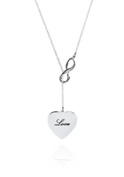 Best deal 🛒 Sterling Silver Infinity Heart Love Necklace by Belk & Co. 🎁
