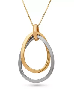 New 💯 10K Yellow Gold and White Gold Loop Pendant Necklace by Belk & Co. 🌟