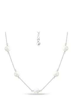 Wholesale 😀 Fresh Water Pearl Station Necklace in Sterling Silver by Belk & Co. 😀 -DealsBelk & Co. Store Belk 5789