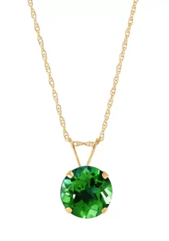 Buy ❤️ 1.75 ct. t.w. Created Emerald Pendant Necklace in 10K Yellow Gold by Belk & Co. ⭐ -DealsBelk & Co. Store Belk 580