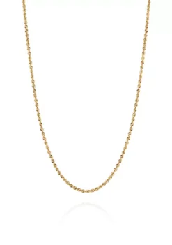 New 🔥 14K Gold Glitter Rope Chain Necklace by Belk & Co. 🤩 -DealsBelk & Co. Store Belk 5807