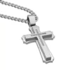 Flash Sale ❤️ Men's Stainless Steel CZ Cross Pendant Necklace by Belk & Co. 🎁