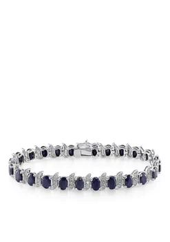 Top 10 ✨ Sterling Silver Black Sapphire and Diamond Bracelet by Belk & Co. 🛒