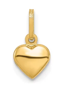 Best deal ✔️ 14K Yellow Gold Polished 3-D Puffed Heart Charm by Belk & Co. 🥰 -DealsBelk & Co. Store Belk 5918