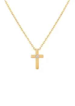 Best deal 🌟 1/10 ct. t.w. Diamond Cross Pendant Necklace in 10K Yellow Gold by Belk & Co. 💯 -DealsBelk & Co. Store Belk 5956