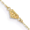 Promo ⭐ 14K Yellow Gold Polished Diamond Cut Triple Puffed Hearts 9 Inch Plus 1 Inch Extension Anklet by Belk & Co. 👏