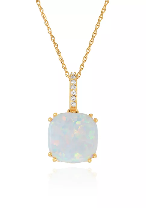 Best Pirce โ๏ธ Created Opal Pendant Necklace in 10K Yellow Gold by Belk & Co. ๐ 1 Best Pirce โ๏ธ Created Opal Pendant Necklace in 10K Yellow Gold by Belk & Co. ๐