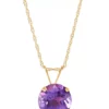 Budget 🥰 1.74 ct. t.w. Amethyst Pendant Necklace in 10K Yellow Gold by Belk & Co. ✔️
