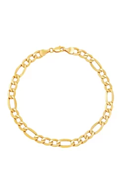 Top 10 ✨ Air Solid Light 10K Yellow Gold Chain Bracelet by Belk & Co. ⌛