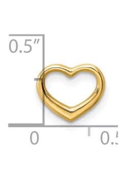 Budget 😉 14K Yellow Gold Polished Mini Floating Heart Slide by Belk & Co. 😍 -DealsBelk & Co. Store Belk 5987